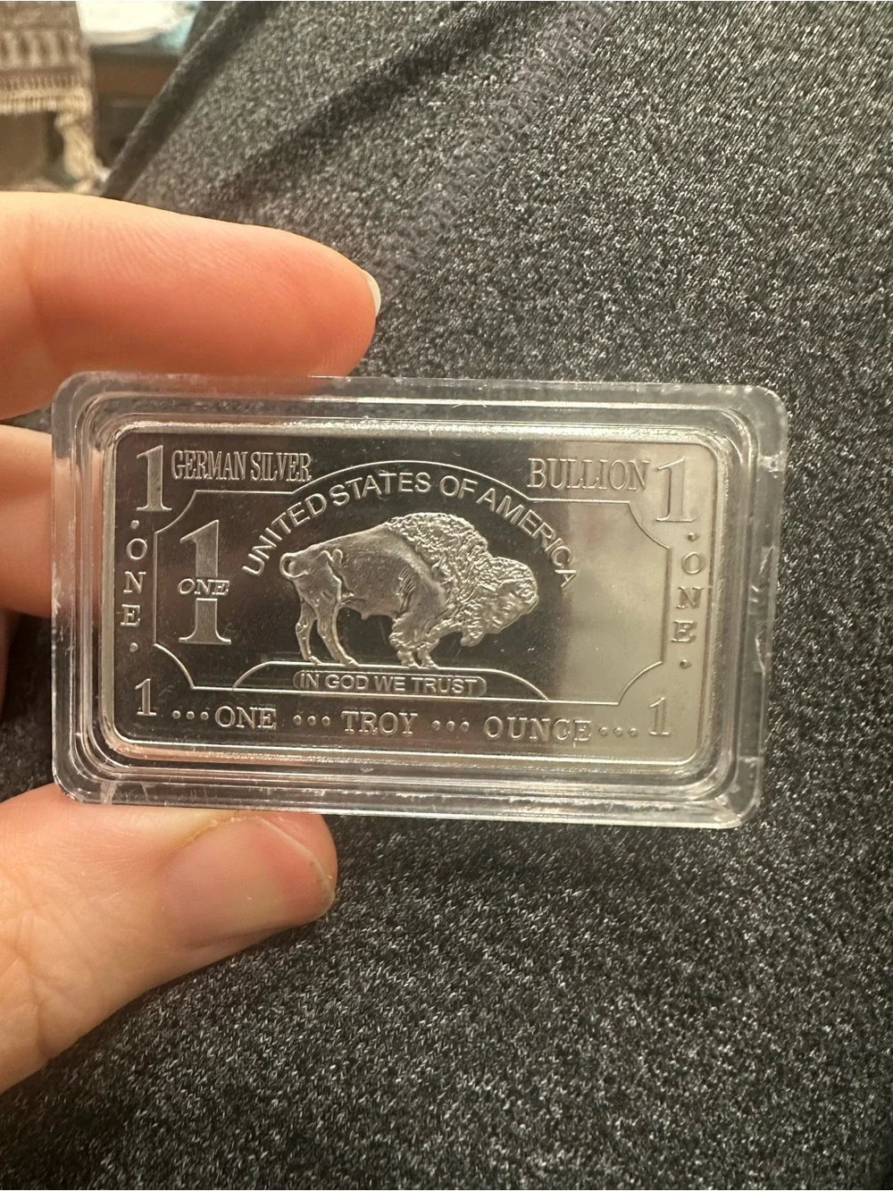 1 oz One Troy Ounce USA American Buffalo .999 Fine Tin Bullion Bar Sn Element - Picture 1 of 2